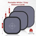 REFLEX CAMERA 12×12″ (30x30cm) Foldable Double Sided White Balance 18% Grey Card – Portable Gray Reference Reflector for Photo & Camera Colour Correction – Achieve Accurate White Balance in Every Shot
