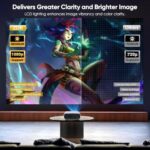 Projector with Wifi and Bluetooth, 200″ Projector Full HD 1080P Video Projector, 18000L Movie Projector Compatible with Android/iOS/Laptop/TV Stick/X-Box/HDMI/USB