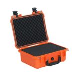 MEIJIA Portable All Weather Waterproof Protective Case,Hard Case,Camera Case With Customized Fit Foam,Fit Use of Drones,Camera,Equipments,Pistols,13.35 x11.63×5.98inches (Orange)