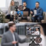 3 Port Cold Shoe Mount with 1/4″-20 Thread for Camera Cage Flash LED Monitor Microphone etc., Aluminum Camera Triple Cold Shoe Extension Bracket Compatible with Nikon, Canon, Sony..DSLR/SLR