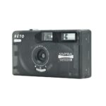 RETO PANO 35mm Film Camera – 22mm Wide Lens, Panorama, Easy Switch, Cinematic Modes, Lens Cover, Built-in Flash, Reusable (Film & AAA Battery are not Included) (Sheer Black)
