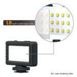 Kiwifotos Mini LED Video Light for Sony ZV-1F ZV1F ZV-1 II ZV1 ZV-E10 II ZVE10 Canon PowerShot V1 EOS R50 V & More Cameras, Flash Attachment Accessories for Vlog Shooting Record, Portable Rechargeable