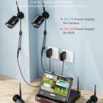 Hiseeu [16CH Expandable] 2.4G/5G Wireless Pro Security Camera System, 10.1″ LCD 8MP Monitor, Wired Plug-in Powered 4Pcs 5MP Outdoor Indoor Cameras, One-Way Audio, Waterproof, Motion Detection, 1TB HDD