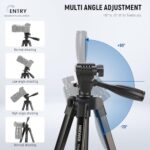 NEEWER Entry Level Version Tripod for Cell Phone & Camera, Metal Lightweight Portable Travel Stand with Cold Shoe Cellphone Holder Mount Compatible with iPhone for Video Recording Filming, TP53