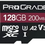 ProGrade Digital microSD Memory Card – V30 microSD Card for DSLR and Action Cameras – High Speed Transfer of Files & Large Storage – Up to 200MB/s Read Speed (128GB)