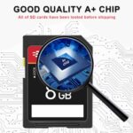 5-Pack of SD Card 8GB EASTBULL Class 10 SD Card U1 V30 High-Speed 100MB/s Read SDHC Memory Card for Camera, Full HD Video, with 5 Mini Cases (8 GB, 5 Pack)