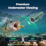 CanFish Fishing CamX Lure Action Camera, HD 1080P Underwater Fish Finder with Green LED for Night Fishing, 656ft Waterproof, Motion Sensor, Wireless Charge, App Sharing