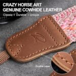 Padwa Lifestyle Speed Pink Camera Strap – 1.5″ Soft Cotton Rope Weave Crazy Horse Cowhide Head Camera Straps for Photographers and All Cameras,Cute Adjustable Vintage Woven Strap for Adults & Kids