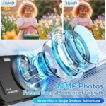 Digital Camera for Kids, 48MP FHD 1080P Point and Shoot Digital Cameras with 16X Zoom Anti-Shake, Compact Portable Cameras for Photography, for Boys Girls Teens Beginners-Dark Gray